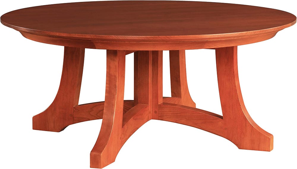 Mission style deals round coffee table