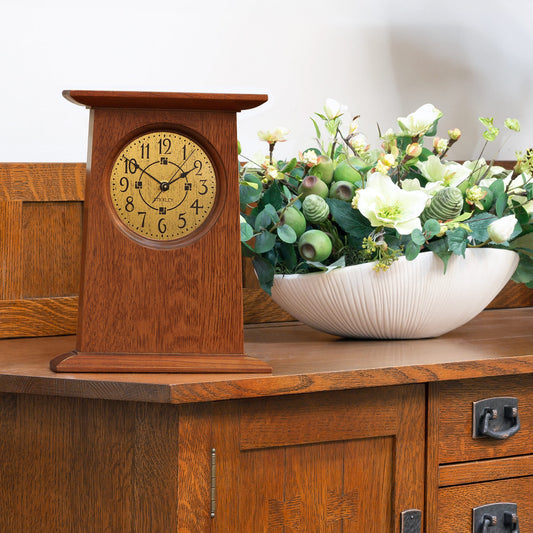 Mission Oak Mantel Clock