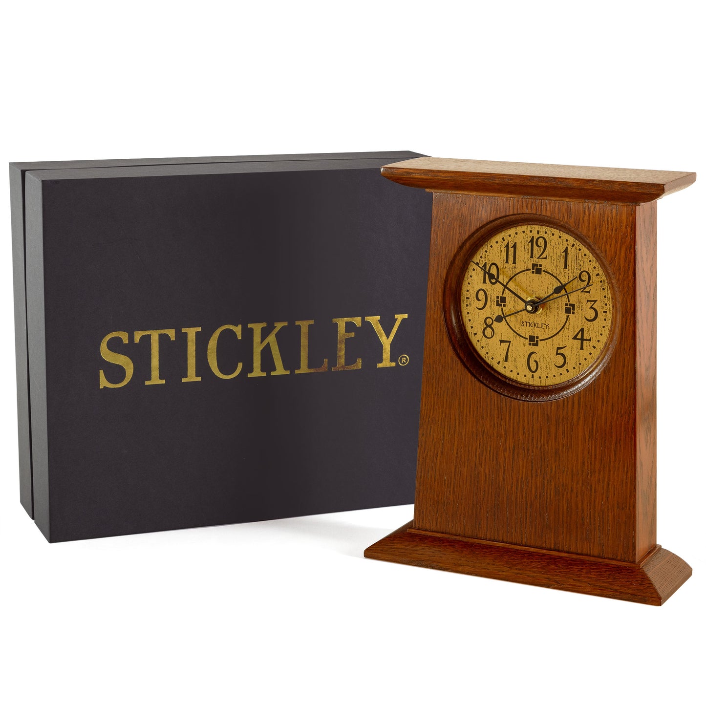 Mission Oak Mantel Clock
