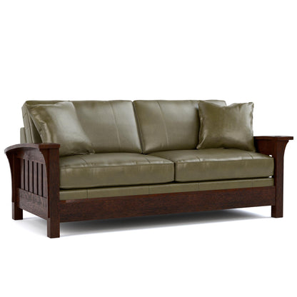 Orchard Street Stationary Sofa Colman Olive Leather 031 - Centennial Finish