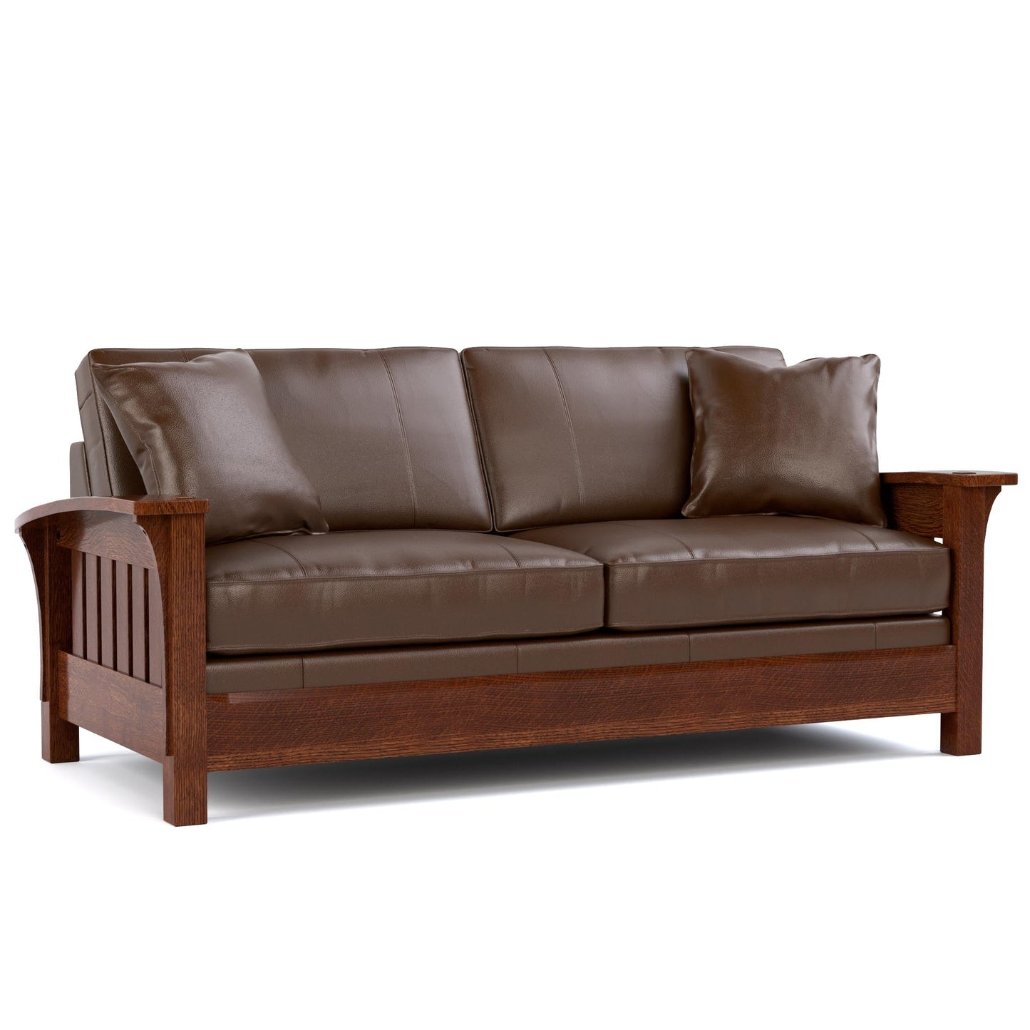 Orchard Street Stationary Sofa Colman Saddle Leather 032 - Onondaga Finish