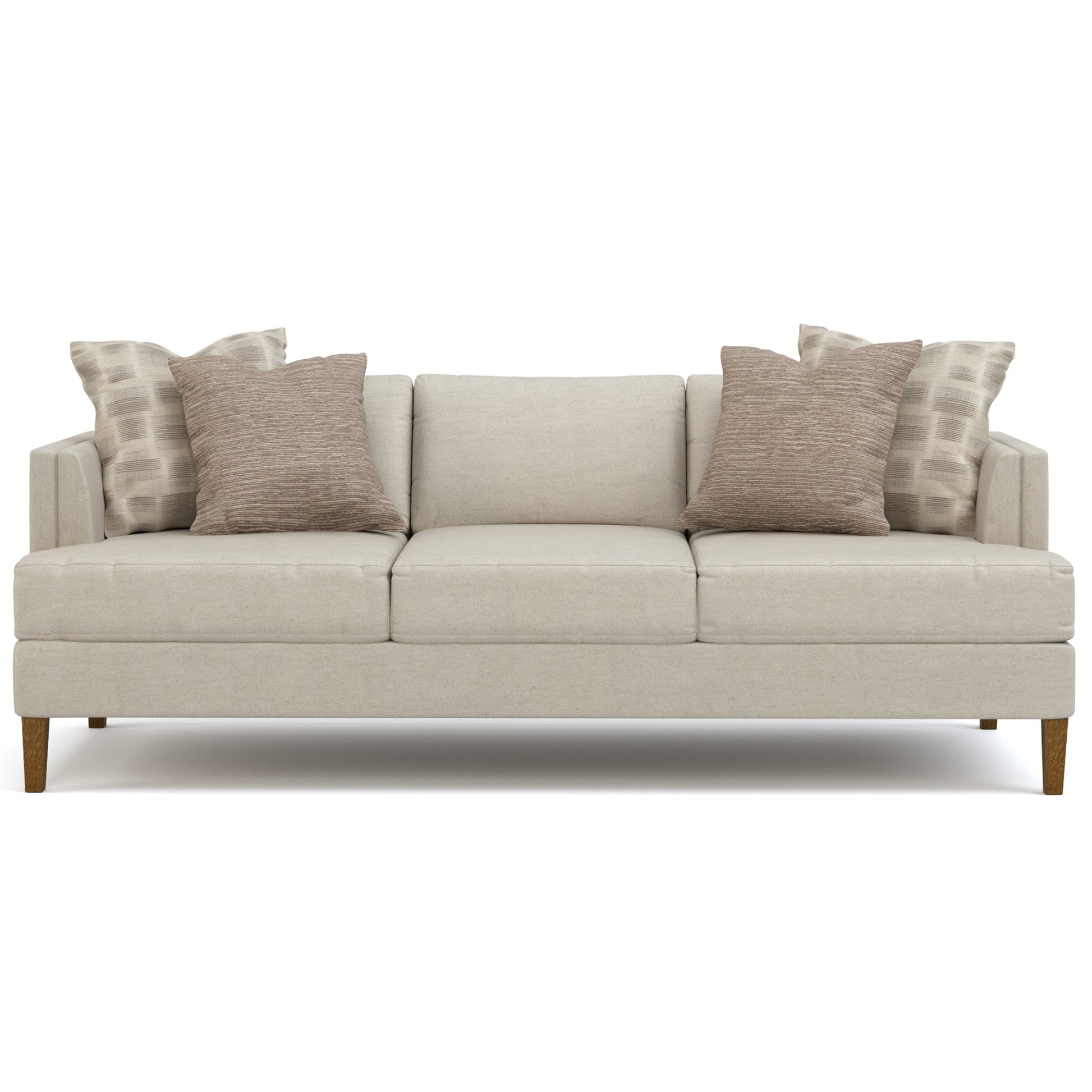 Surrey Hills Three-Seat Tuxedo-Arm Sofa in 507-Bay Brown