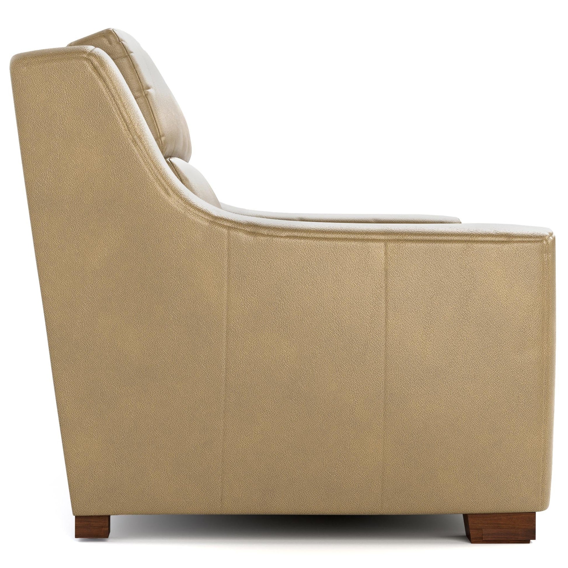 Hawley Power Motion Sofa Futuro Taupe Leather Dark Maple Finish