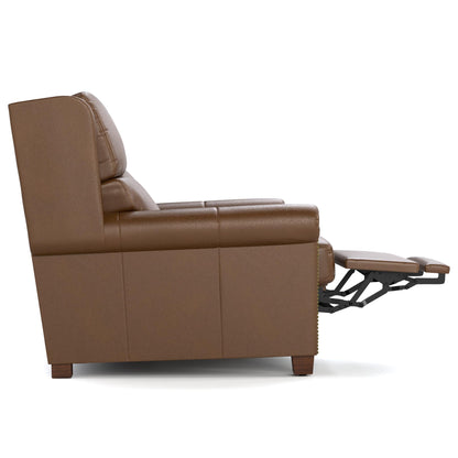 Woodlands Small Roll Arm Motion Loveseat with Nails