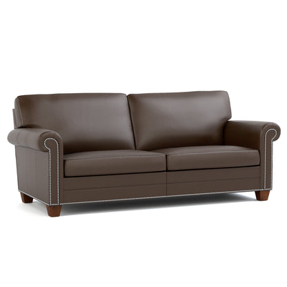 Malden Mid-Size Sofa Weston Fudge Dark Maple