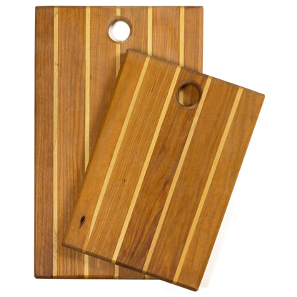 2-Piece Striped Bread Board Set