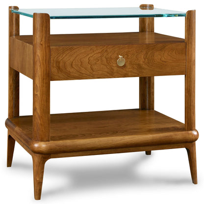 Martine Glass-Top Nightstand - Stickley Brand