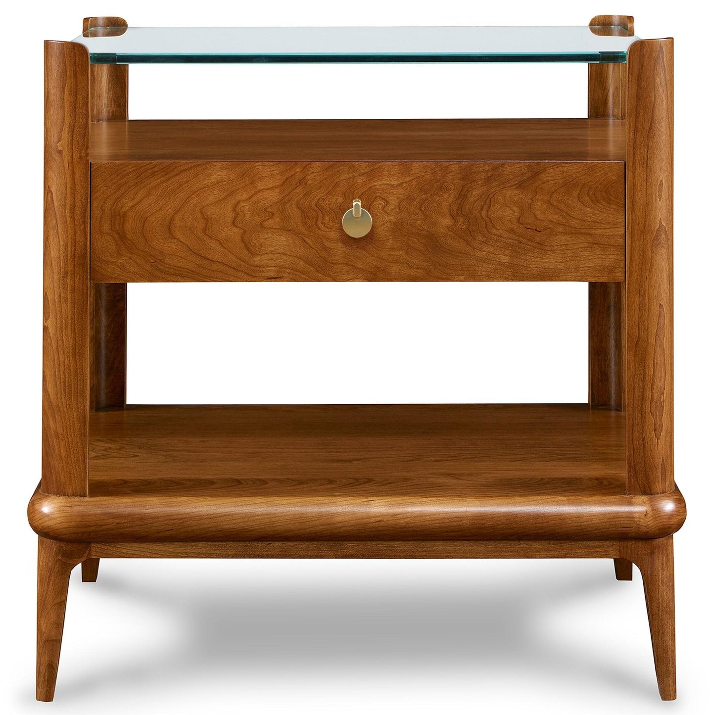 Martine Glass-Top Nightstand - Stickley Brand