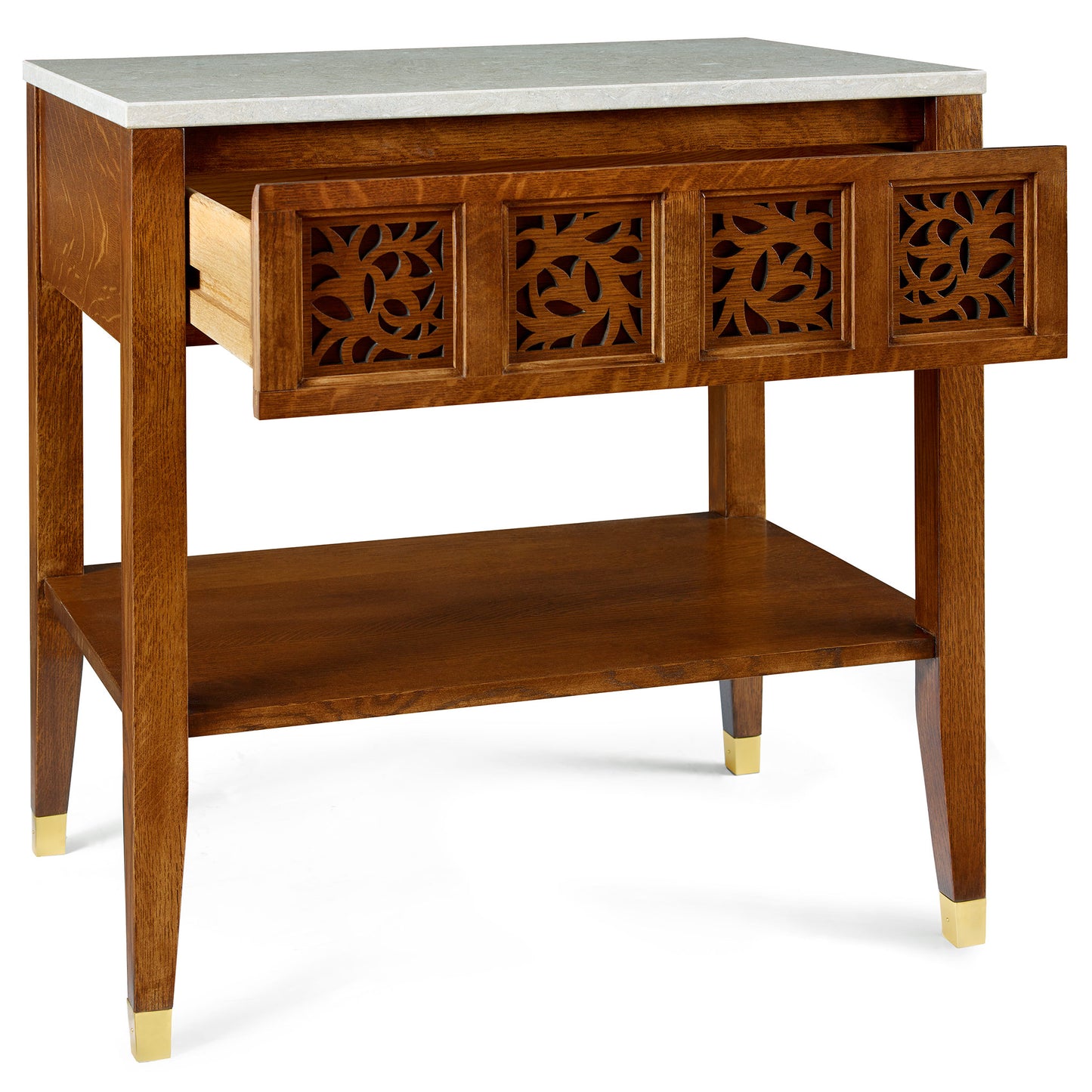 Surrey Hills Open Nightstand, Stone Top