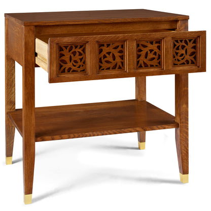 Surrey Hills Open Nightstand, Wood Top