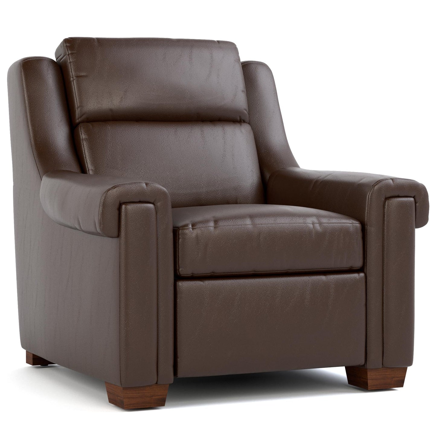 Chester Power Wall Recliner Futuro Oak Leather Dark Maple Finish