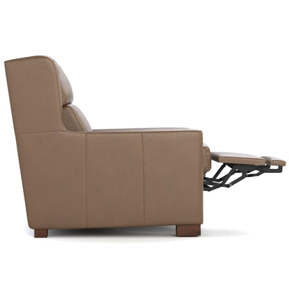 Woodlands Track Arm Wall Recliner Selvano Bark - Side Reclined