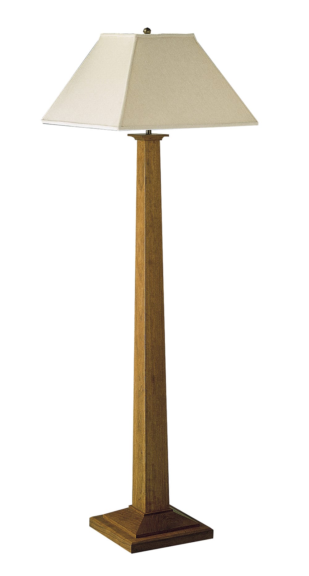 Square Base Floor Lamp with Linen Shade – Stickley