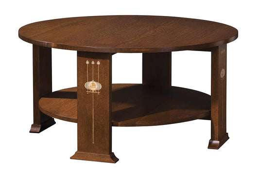 Harvey Ellis Round Cocktail Table - Stickley Brand